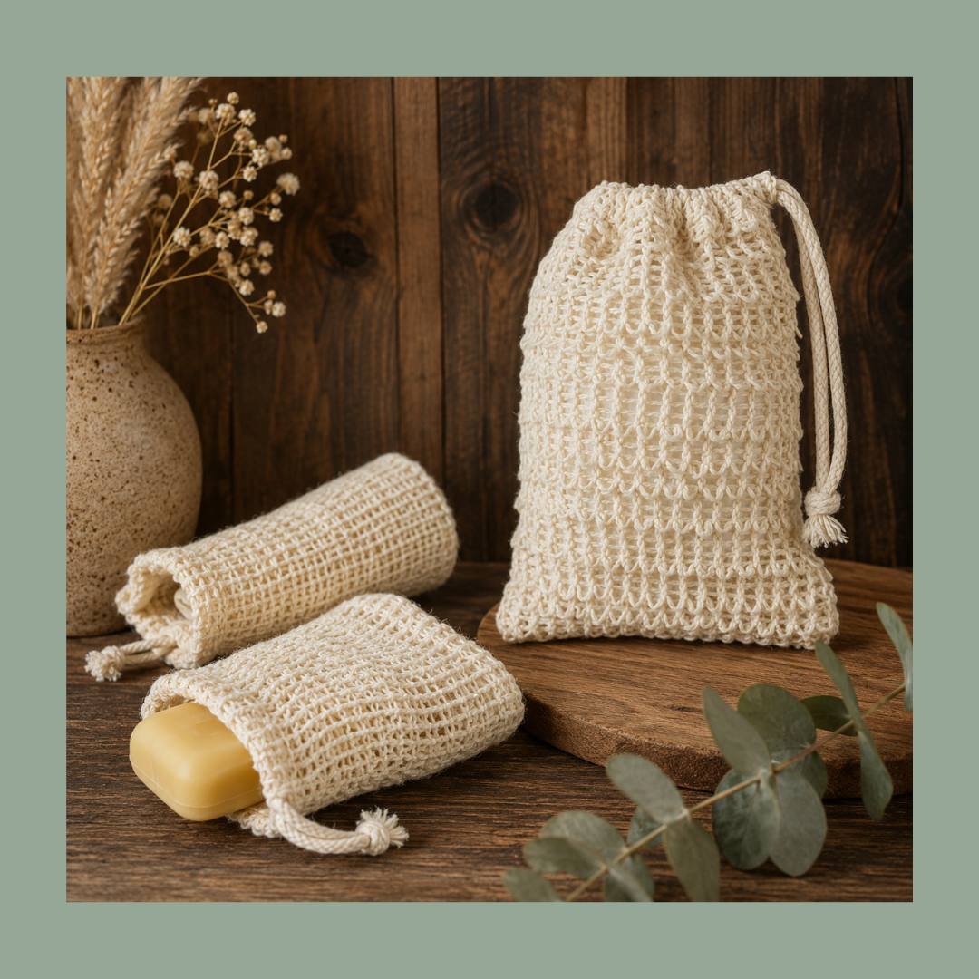 Sisal Soap Bag for Exfoliation & Bar Scrap User