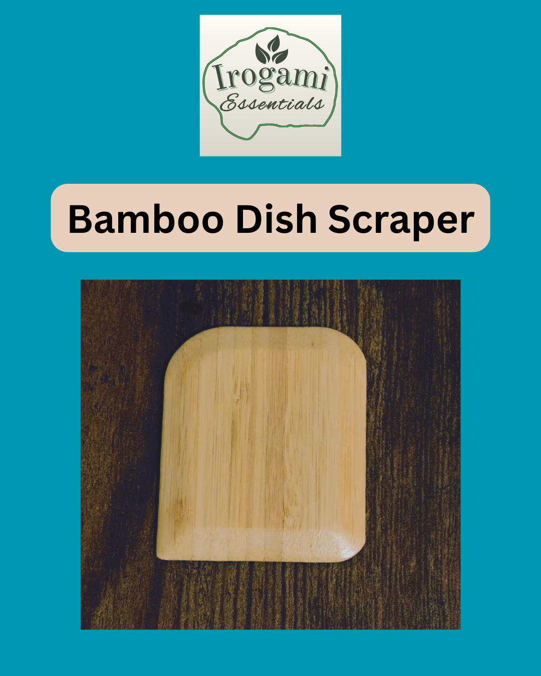Bamboo Pan & Plate Scraper – Plastic-Free Kitchen Tool