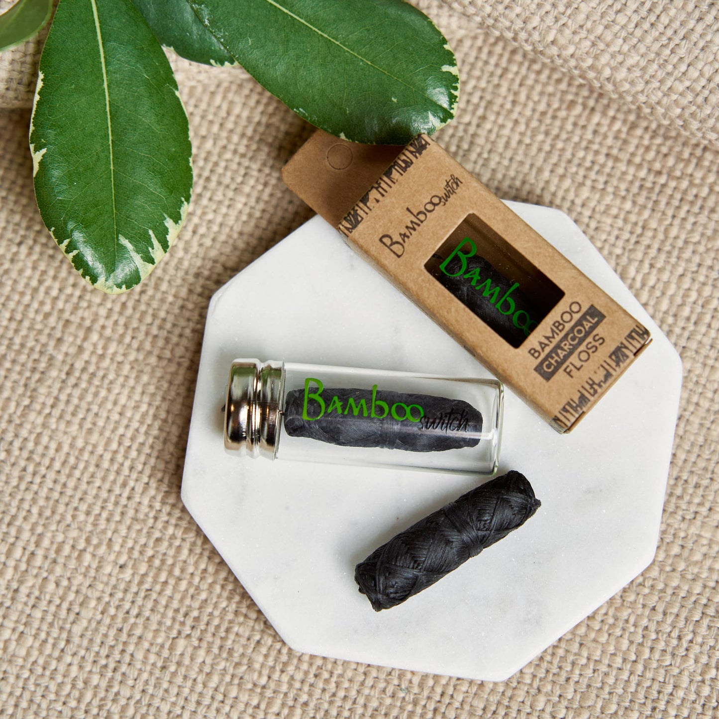 Vegan Bamboo Floss - Charcoal Infused