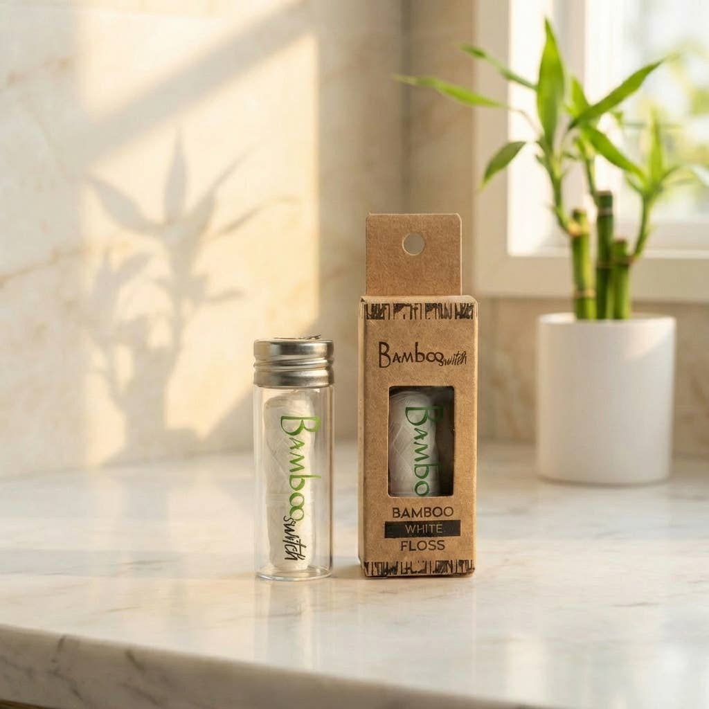 Vegan Bamboo Floss - Charcoal Infused