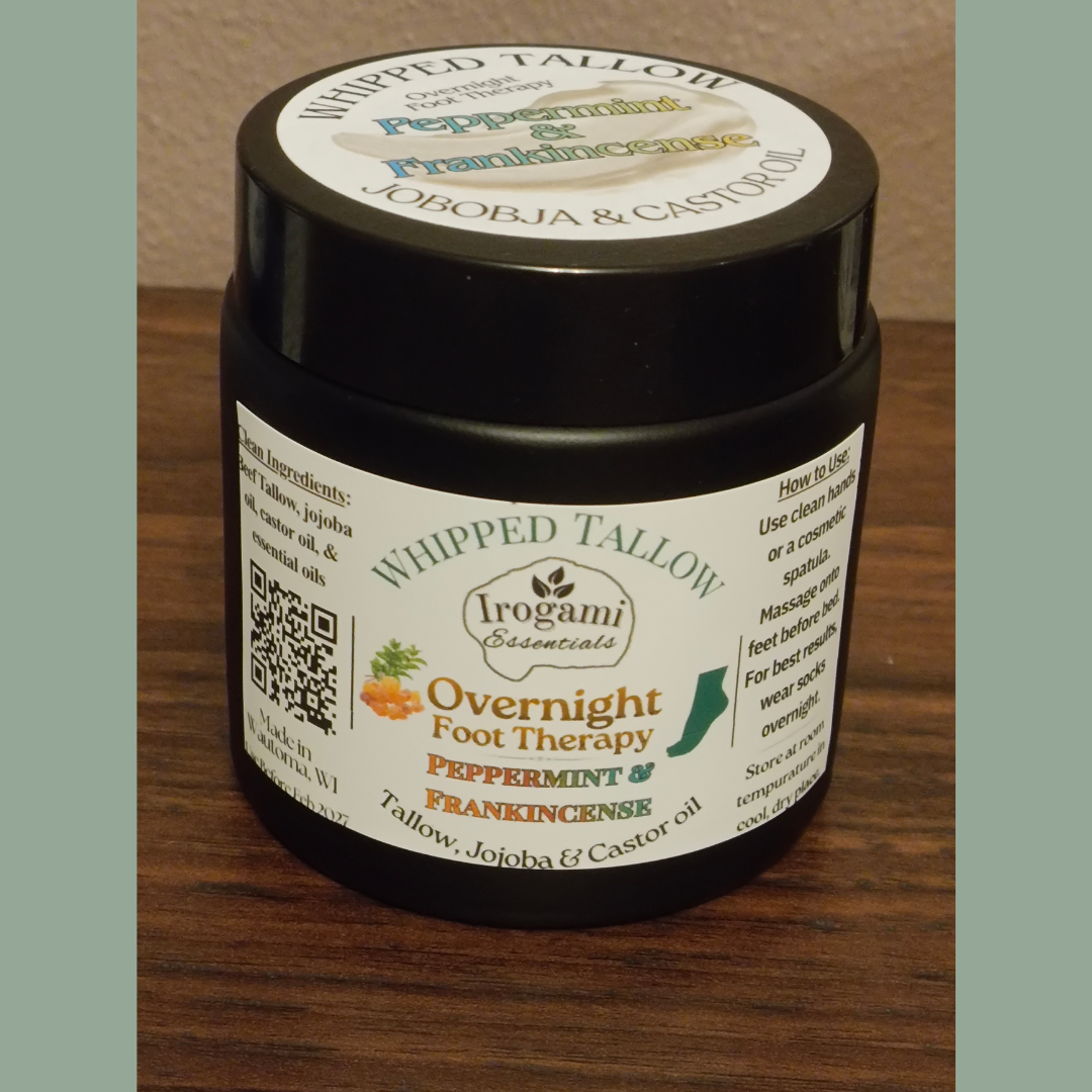 Whipped Tallow Overnight Foot Cream | Peppermint & Frankincense