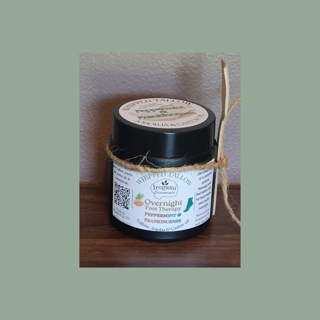 Whipped Tallow Overnight Foot Cream | Peppermint & Frankincense